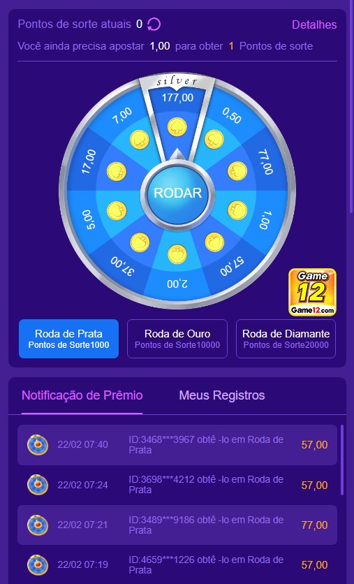 Segurança App game12.com